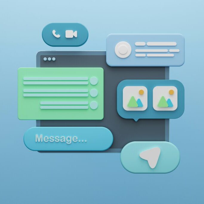 An image of a computer monitor with several messaging apps open